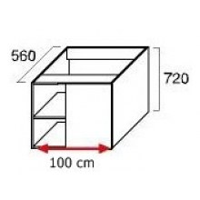 100 cm alt kör köşe  mutfak kabini