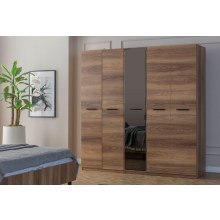 Gül 5 kapılı Kraft Gardırop 