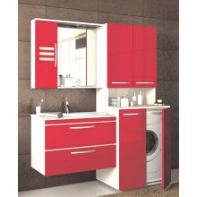 80+60 CM  SERAMİK BEYAZ LAVABO SET TAKIM
