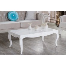 Orta ahşap beyaz  lake boyalı  sehpa Gül-91