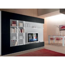 Duvar unitesi kitaplık ve tv dolabı bir arada