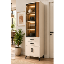SLN-70-08  60 CM IŞIKLI SALON BOY DOLAP