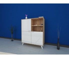 100 cm Kapaklı Dresuar  raflı 3 kapaklı