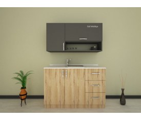 120 cm Mdflam kapaklı Modüler  Mutfak