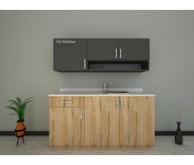 150 cm Modüler Mutfak dolabı Mdflam kapak