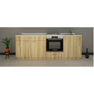 220 cm Mutfak alt dolap MELAMİN YONGA  kapaklı Hazır modüler mutfak dolabı