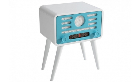 Radyo tasarımlı şık yan sehpa Gül-105